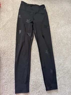 Noli Black Star-Print High-Rise Leggings